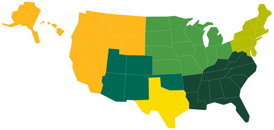 Baylor Parents Regional Map